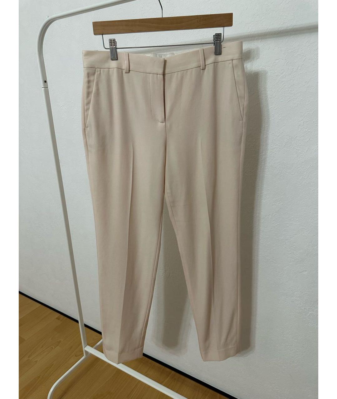 GIVENCHY Бежевые шерстяные прямые брюки, фото 6