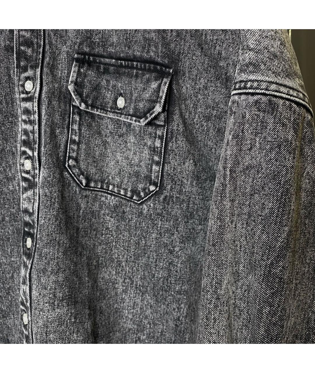 PALACE Серая хлопковая рубашка, фото 8