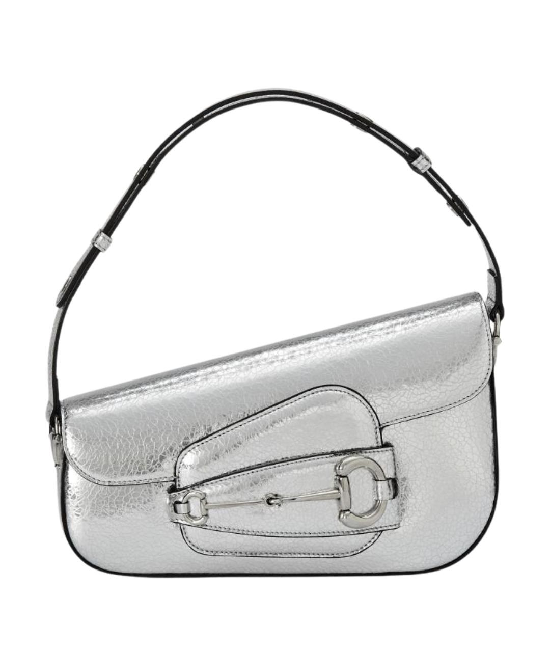 GUCCI Серебряная кожаная сумка через плечо, фото 1