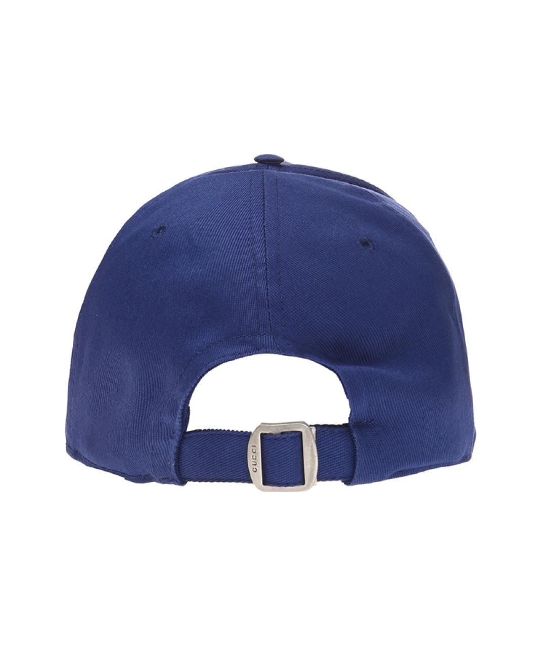 GUCCI Синяя хлопковая кепка, фото 5