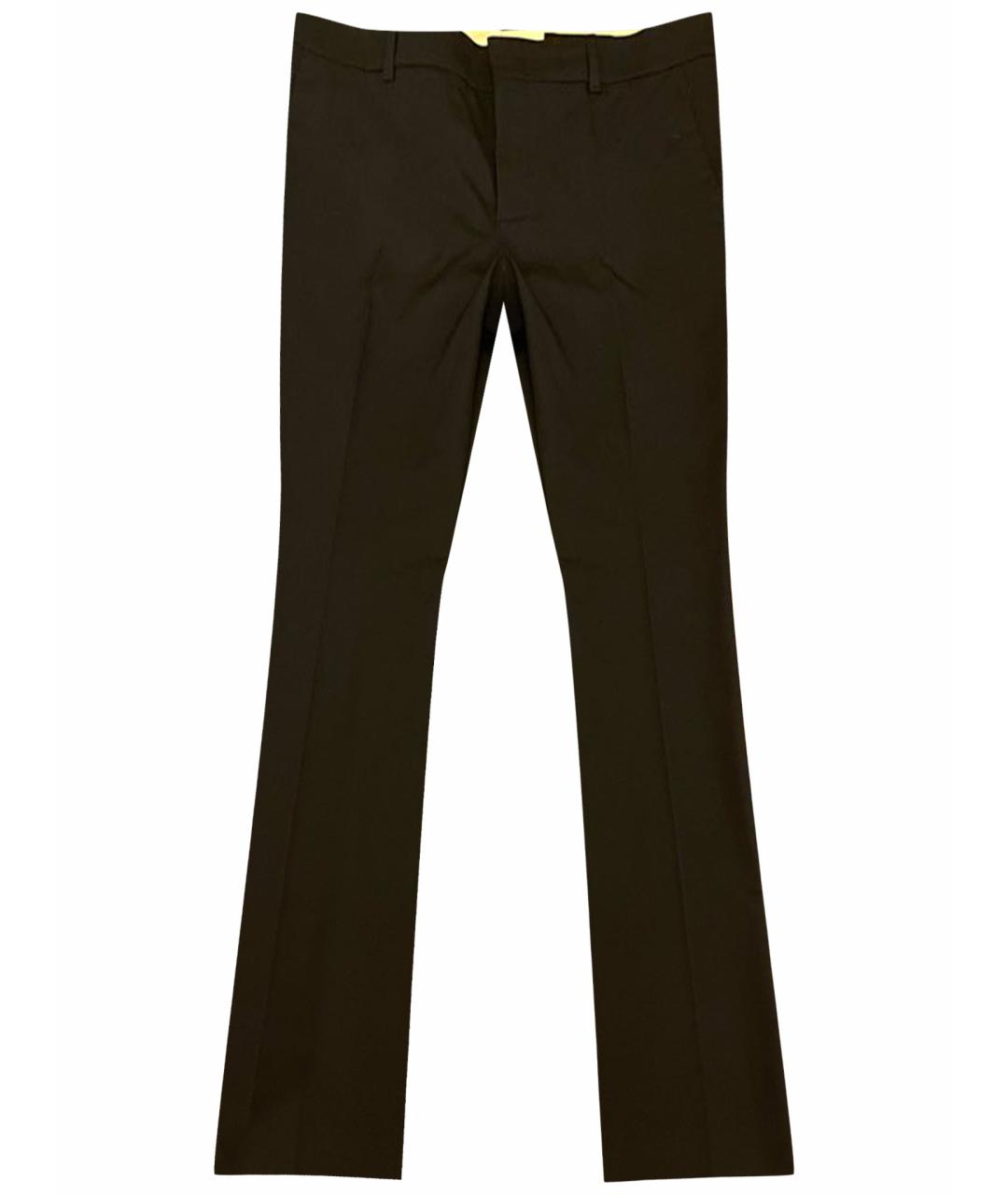 GUCCI Темно-синие шерстяные прямые брюки, фото 1