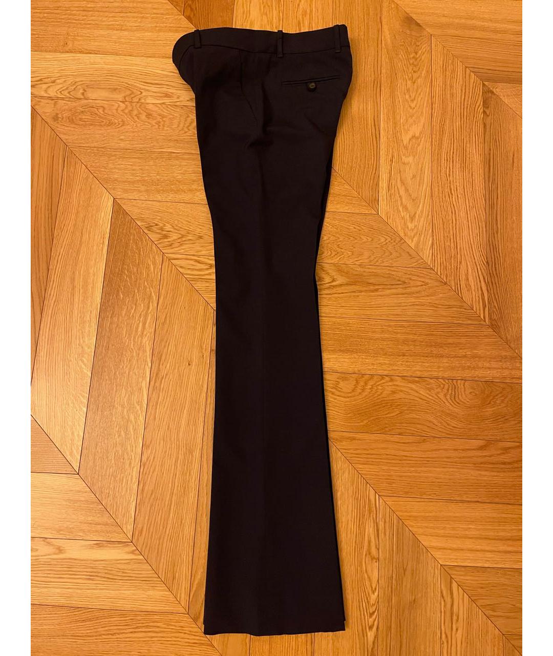 GUCCI Темно-синие шерстяные прямые брюки, фото 4