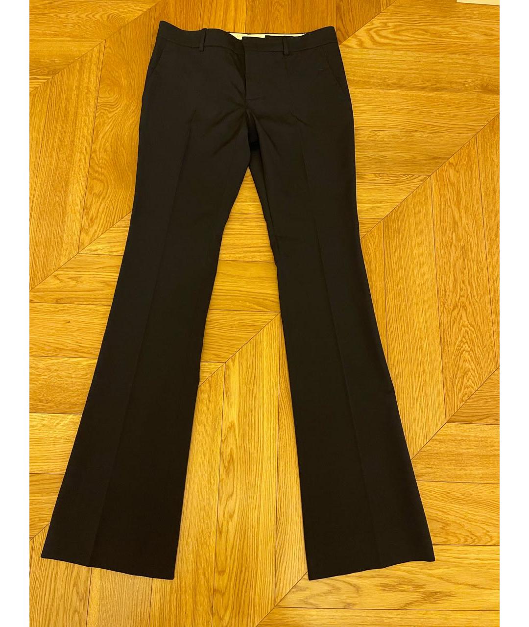 GUCCI Темно-синие шерстяные прямые брюки, фото 6