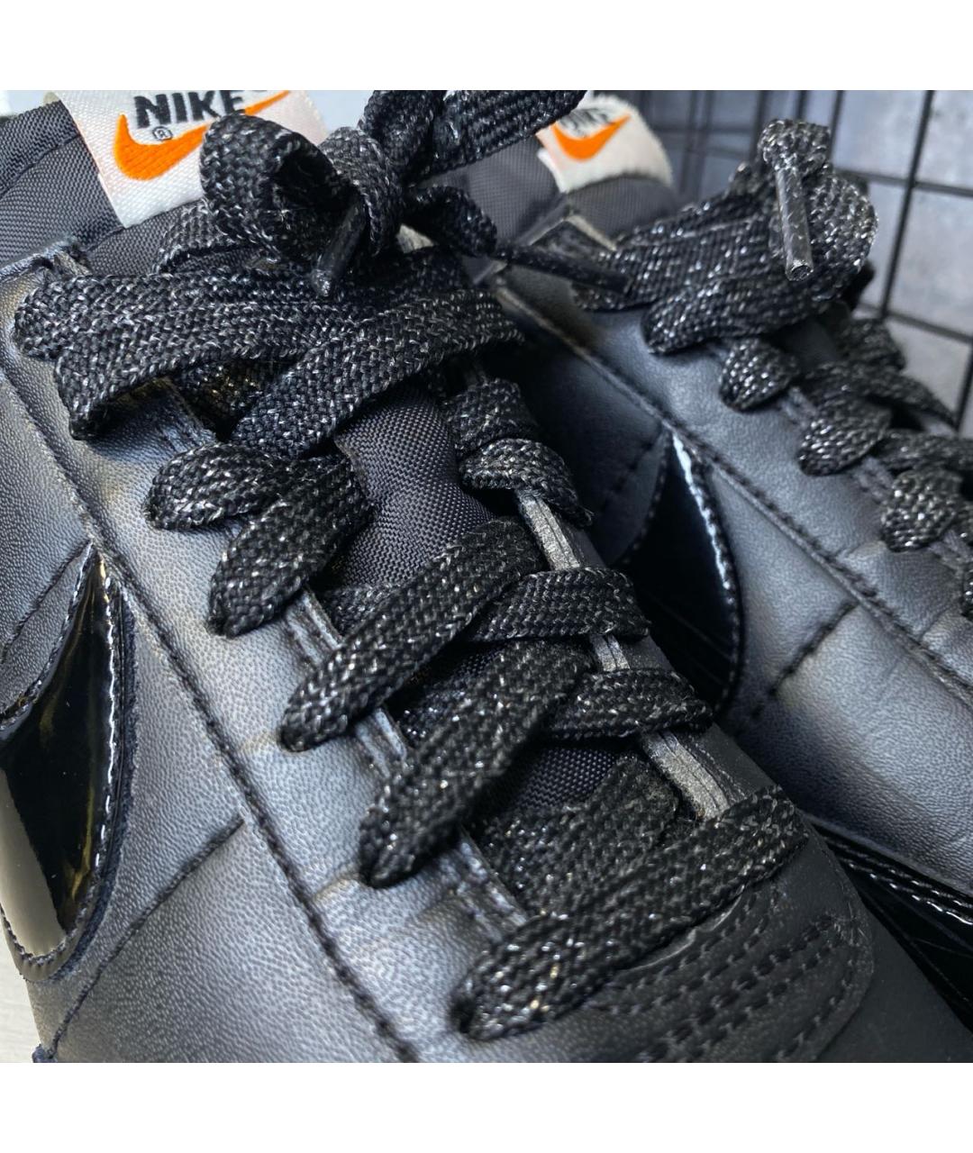 COMME DES GARÇONS Черные кроссовки из лакированной кожи, фото 4