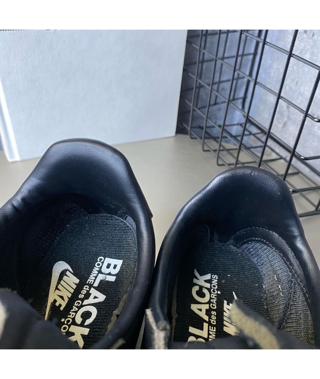COMME DES GARÇONS Черные кроссовки из лакированной кожи, фото 5