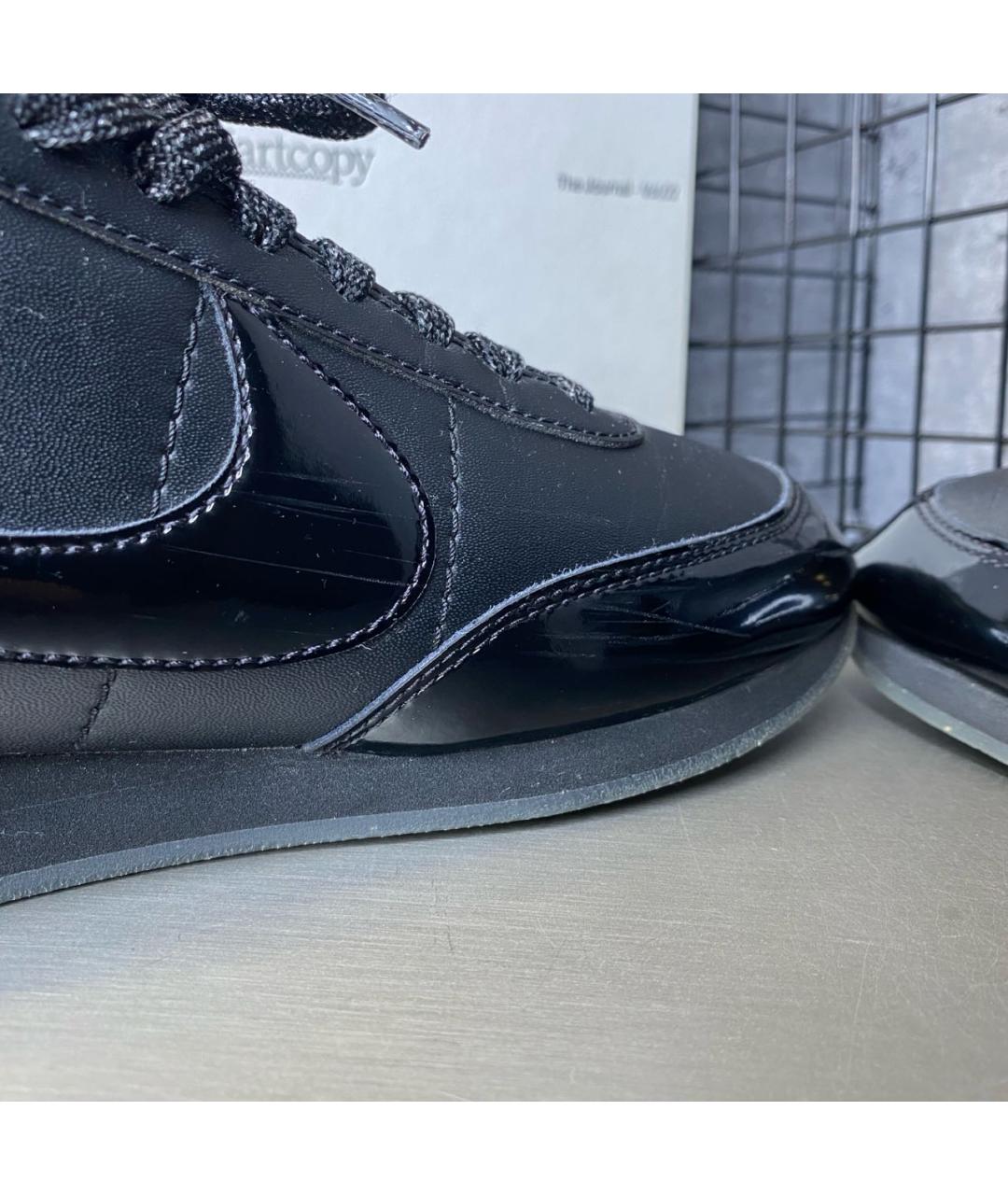 COMME DES GARÇONS Черные кроссовки из лакированной кожи, фото 8