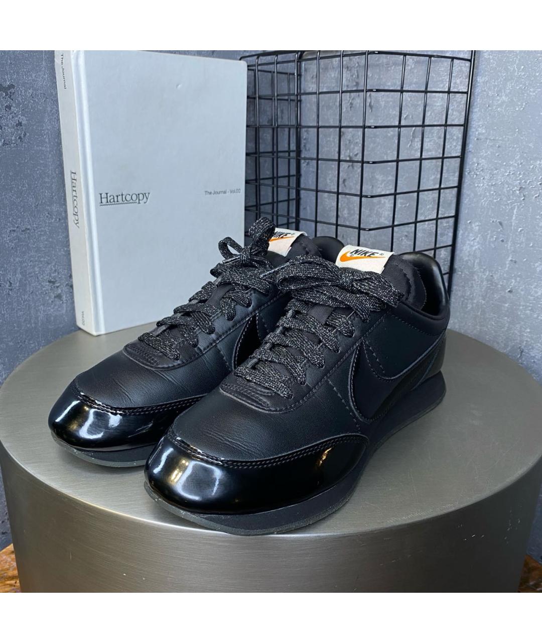 COMME DES GARÇONS Черные кроссовки из лакированной кожи, фото 2