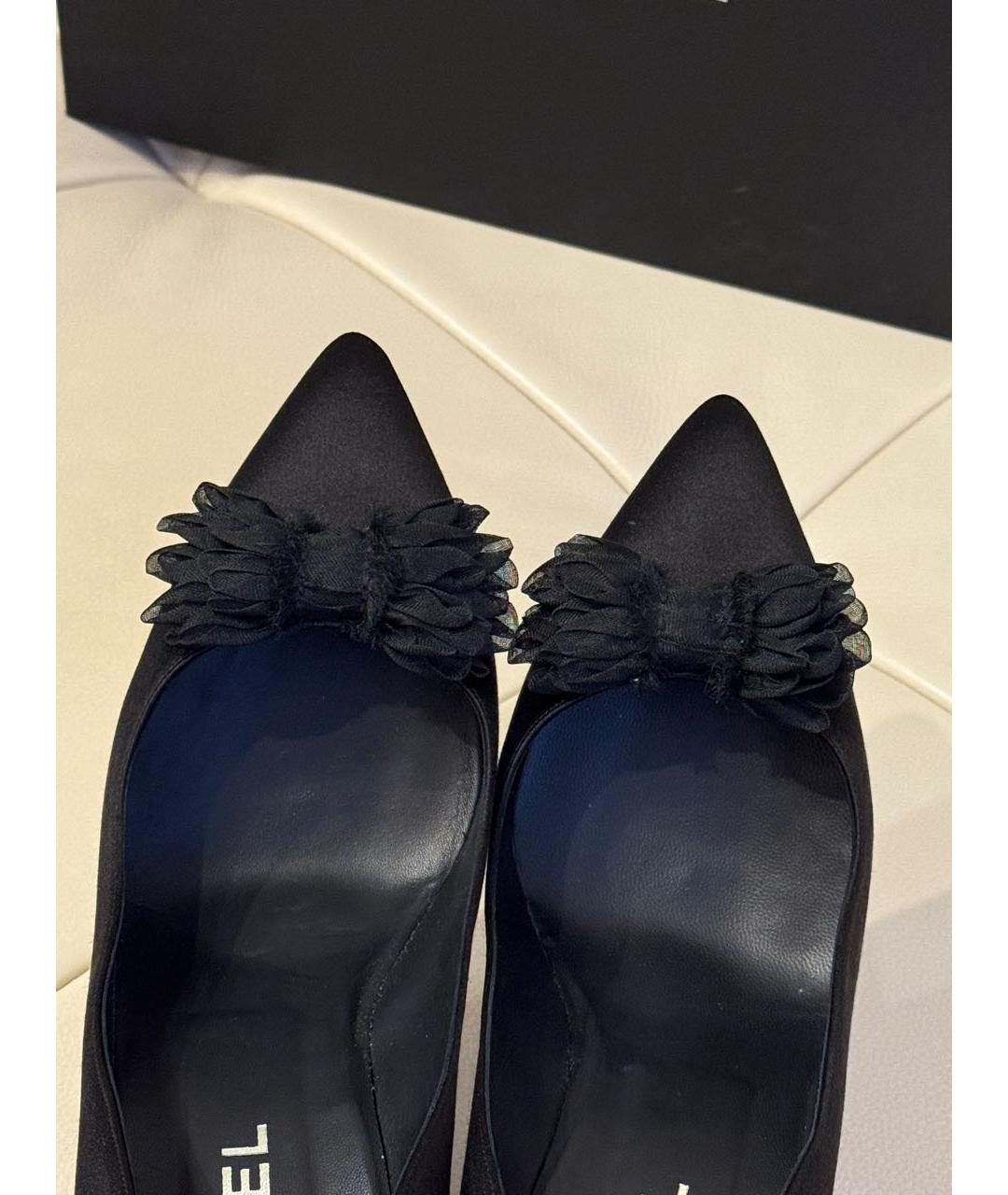 CHANEL Черные кожаные туфли, фото 5