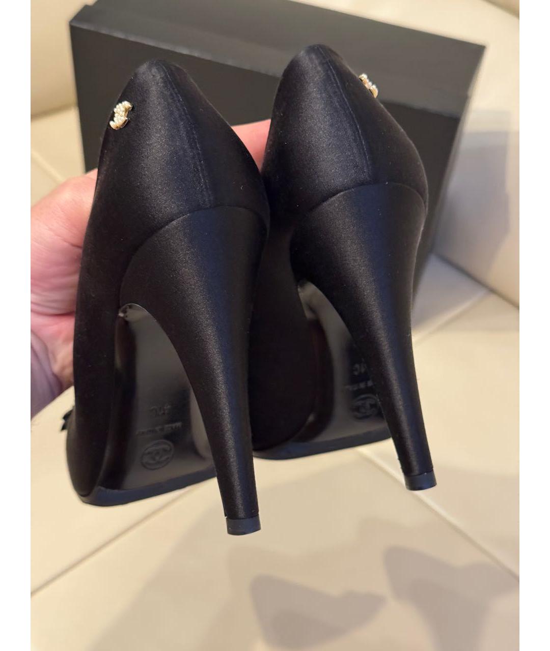 CHANEL Черные кожаные туфли, фото 4