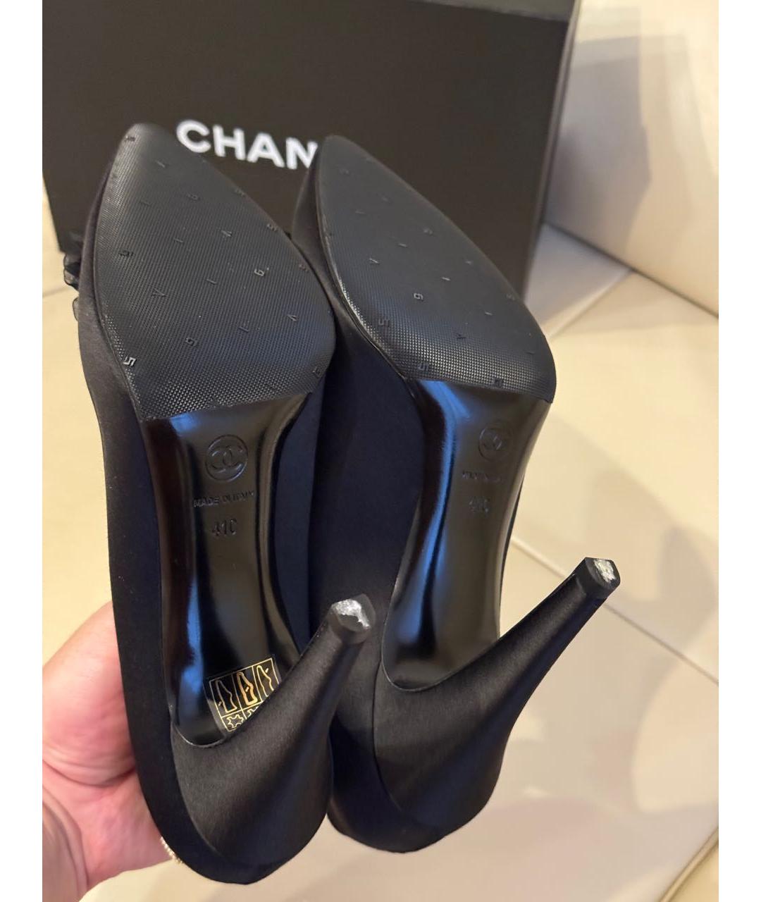 CHANEL Черные кожаные туфли, фото 7