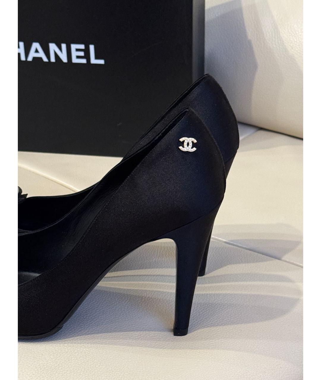 CHANEL Черные кожаные туфли, фото 2