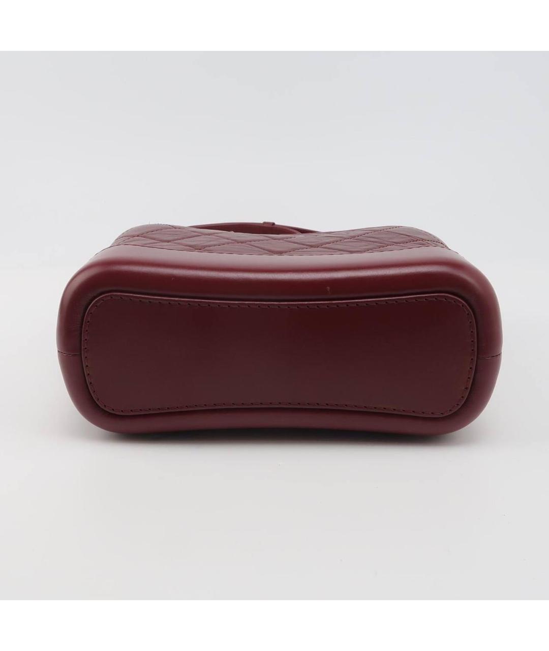 CHANEL Бордовая кожаная сумка через плечо, фото 5