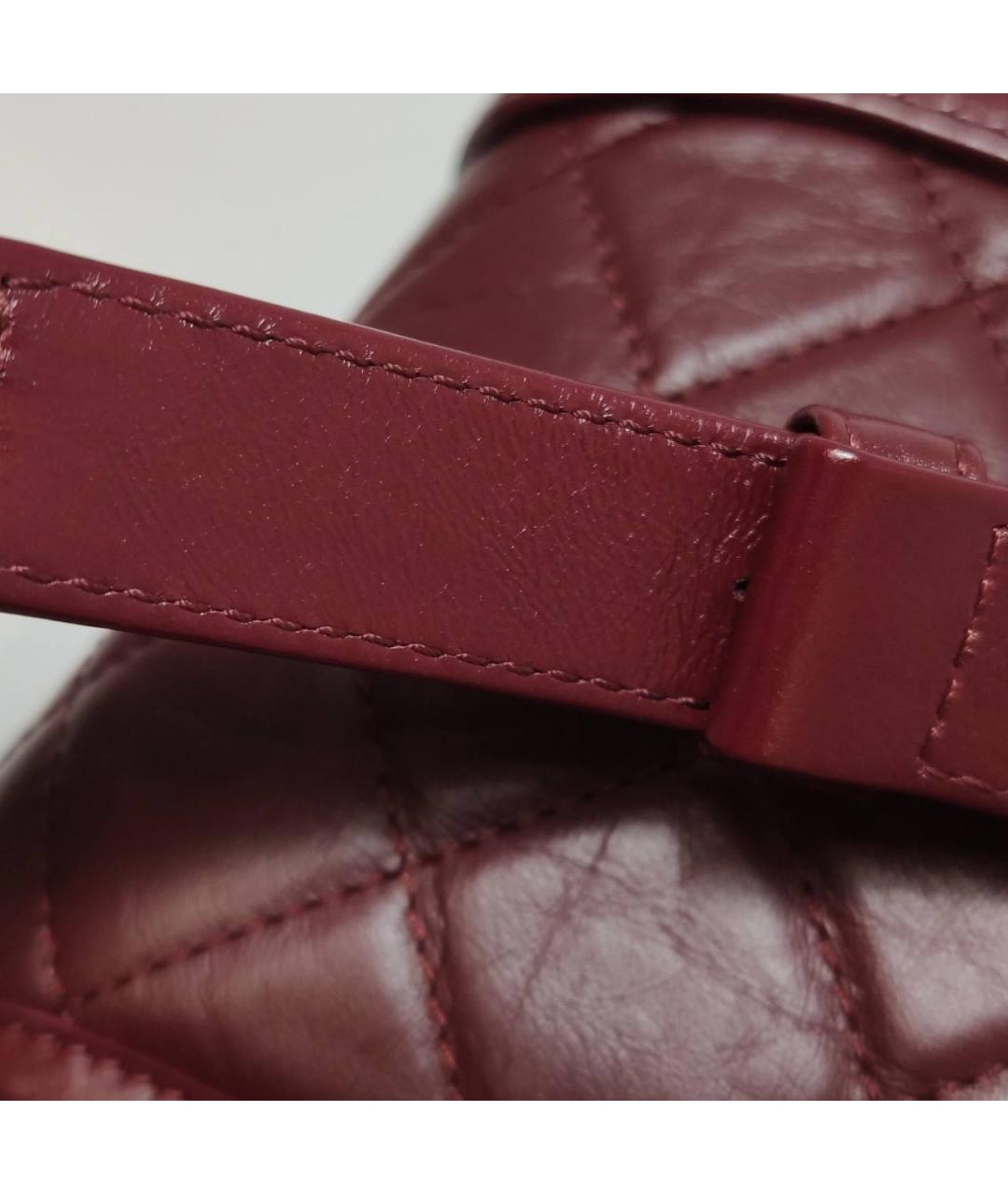 CHANEL Бордовая кожаная сумка через плечо, фото 8