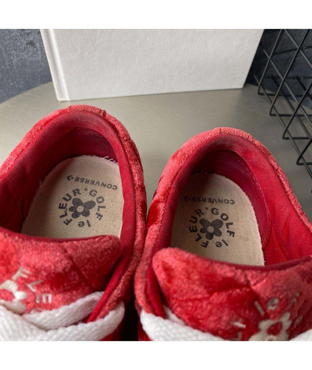 Golf Le Fleur Бордовые бархатные кеды, фото 6