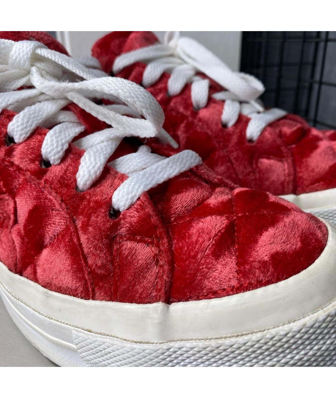 Golf Le Fleur Бордовые бархатные кеды, фото 7