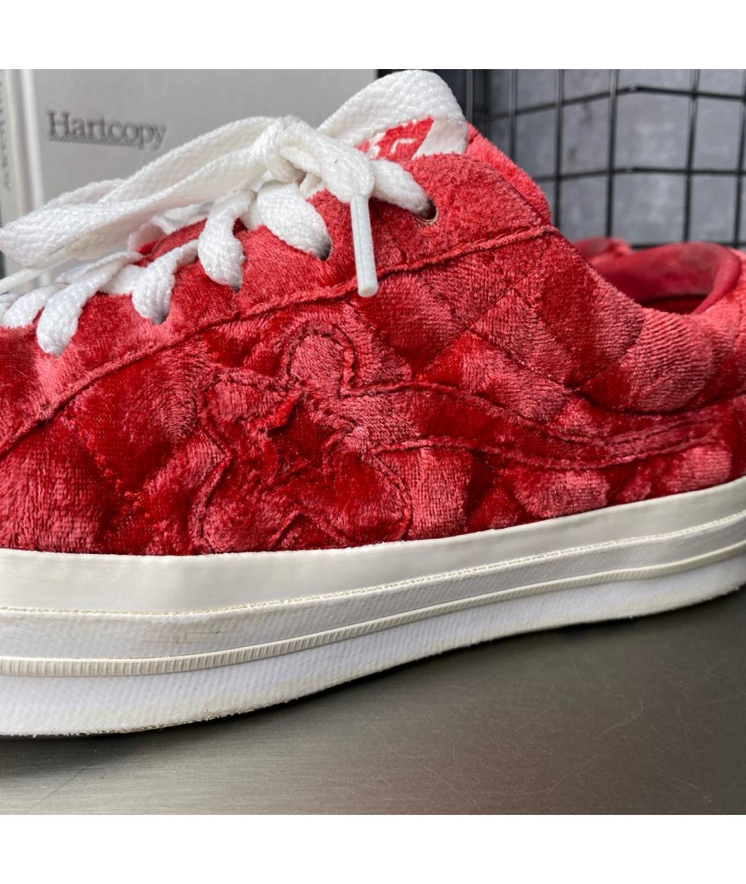 Golf Le Fleur Бордовые бархатные кеды, фото 5