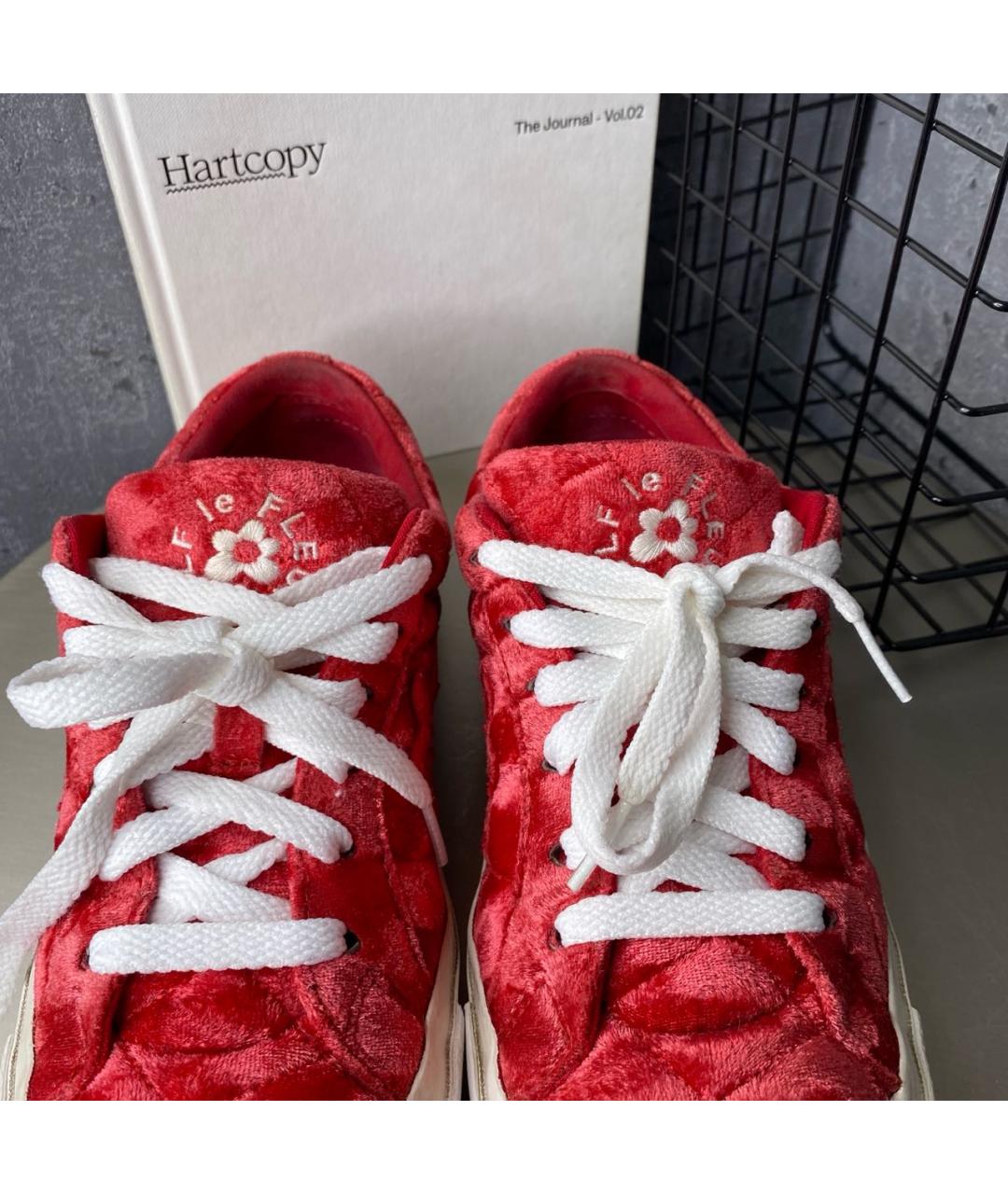 Golf Le Fleur Бордовые бархатные кеды, фото 4