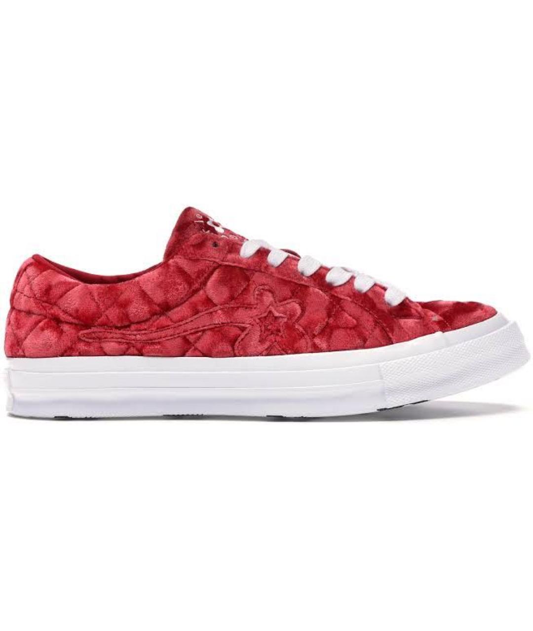 Golf Le Fleur Бордовые бархатные кеды, фото 9