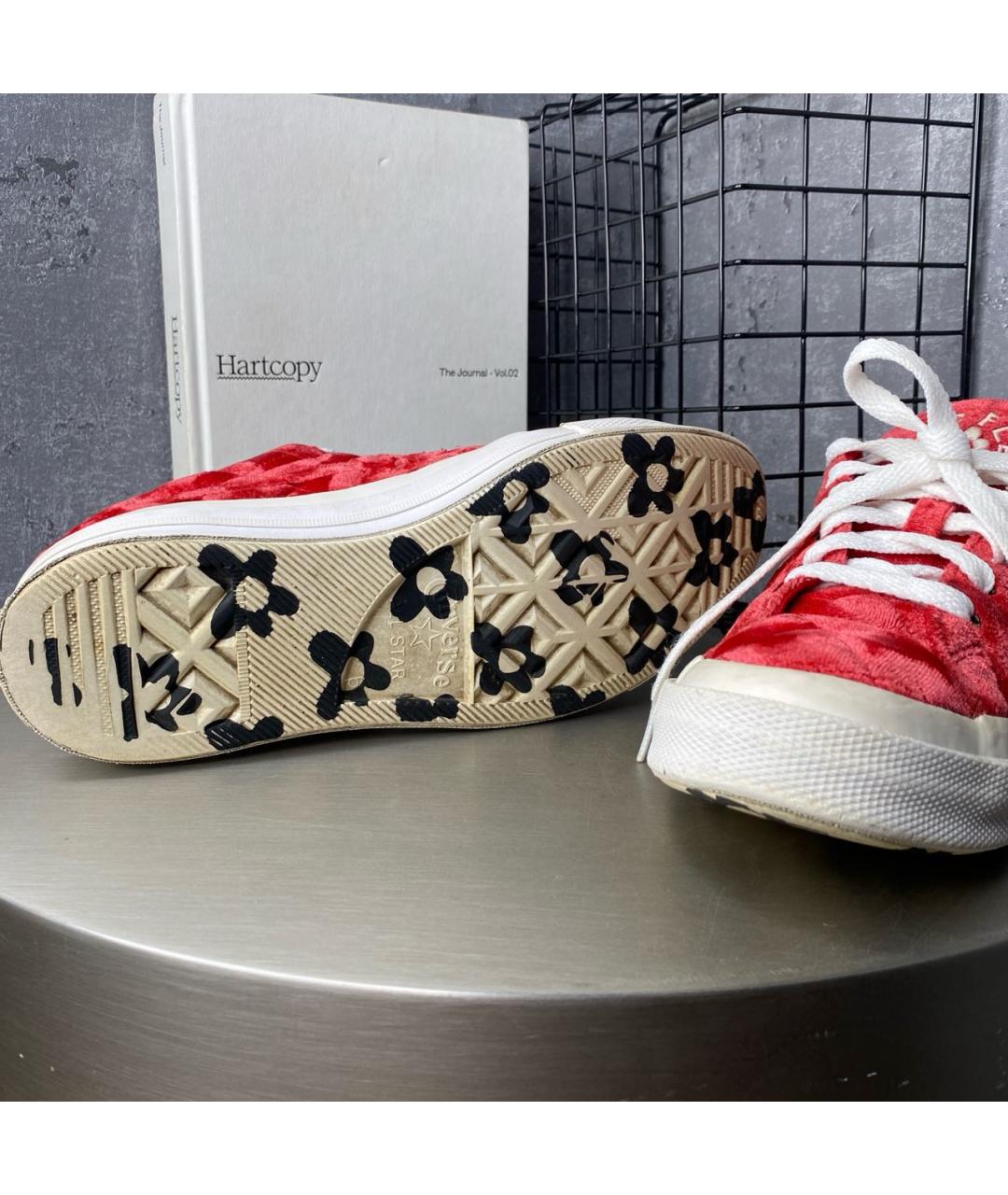 Golf Le Fleur Бордовые бархатные кеды, фото 8