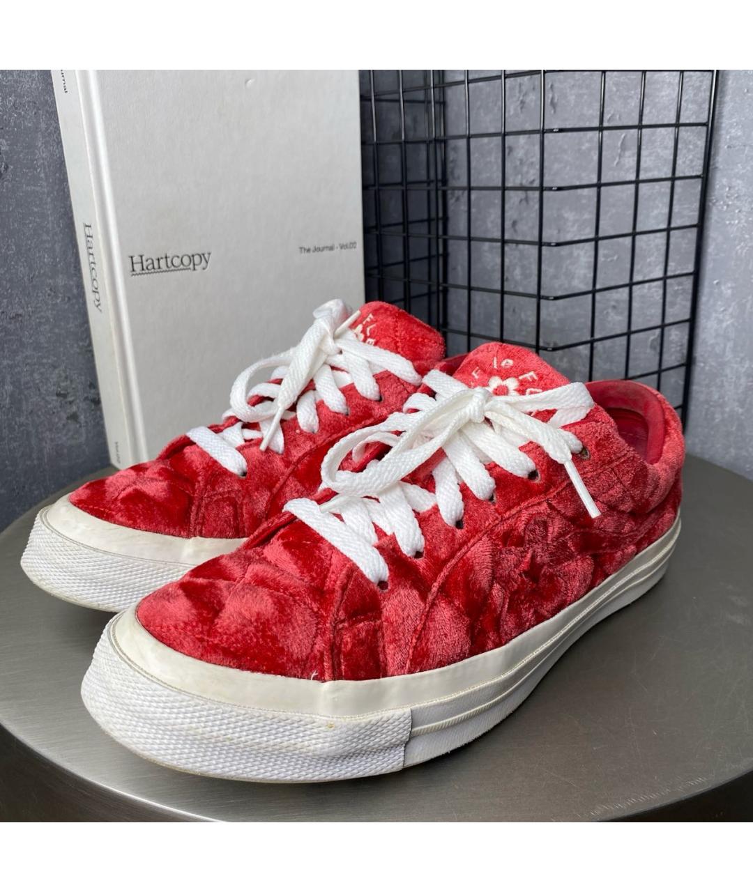 Golf Le Fleur Бордовые бархатные кеды, фото 2