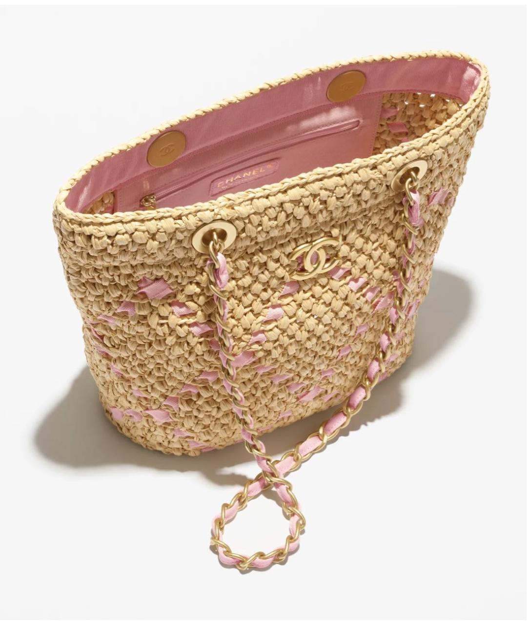 CHANEL Бежевая сумка с короткими ручками, фото 3