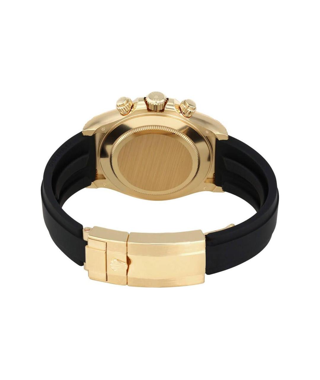 ROLEX Черные часы из желтого золота, фото 2