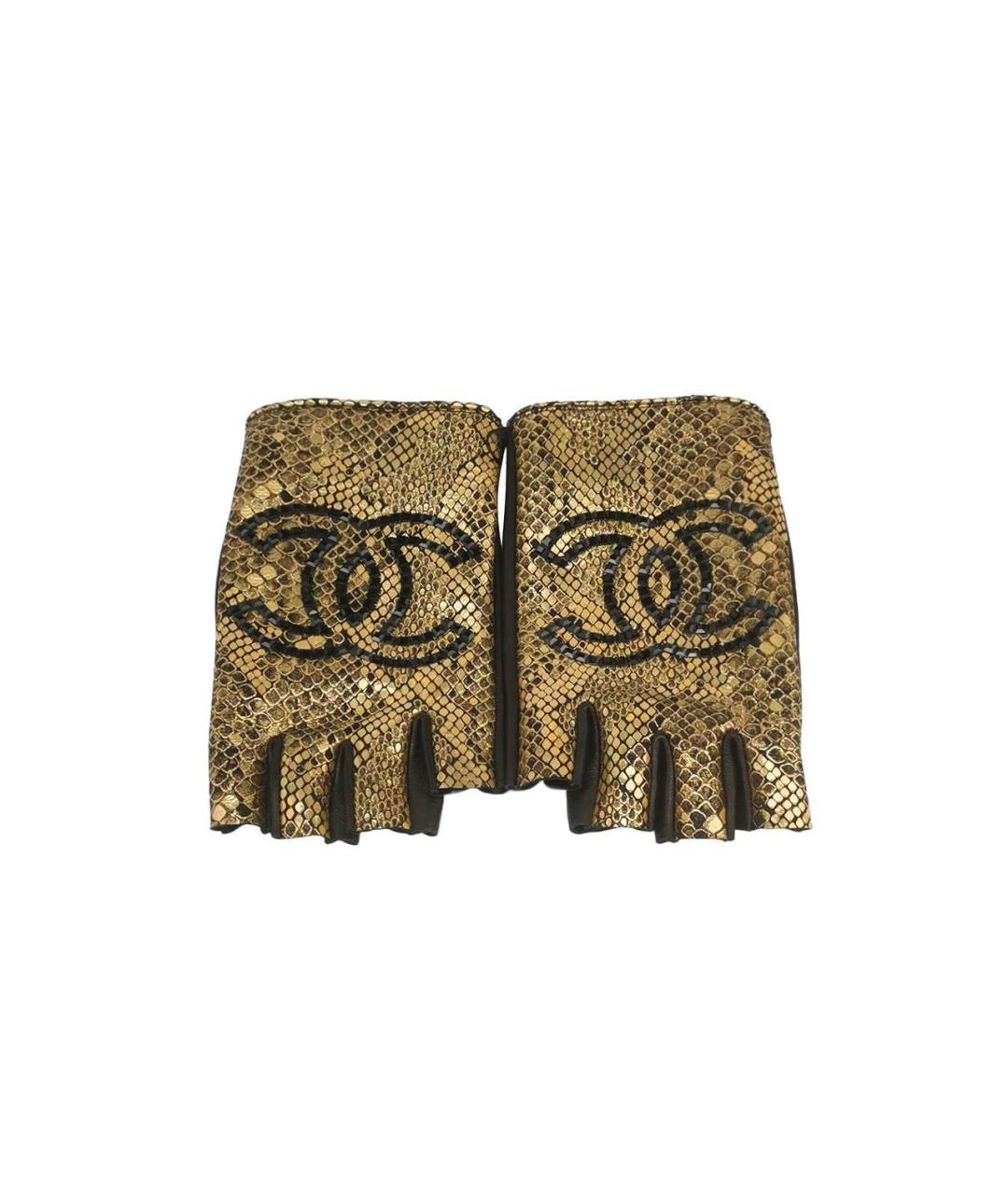 CHANEL Мульти кожаные митенки, фото 6