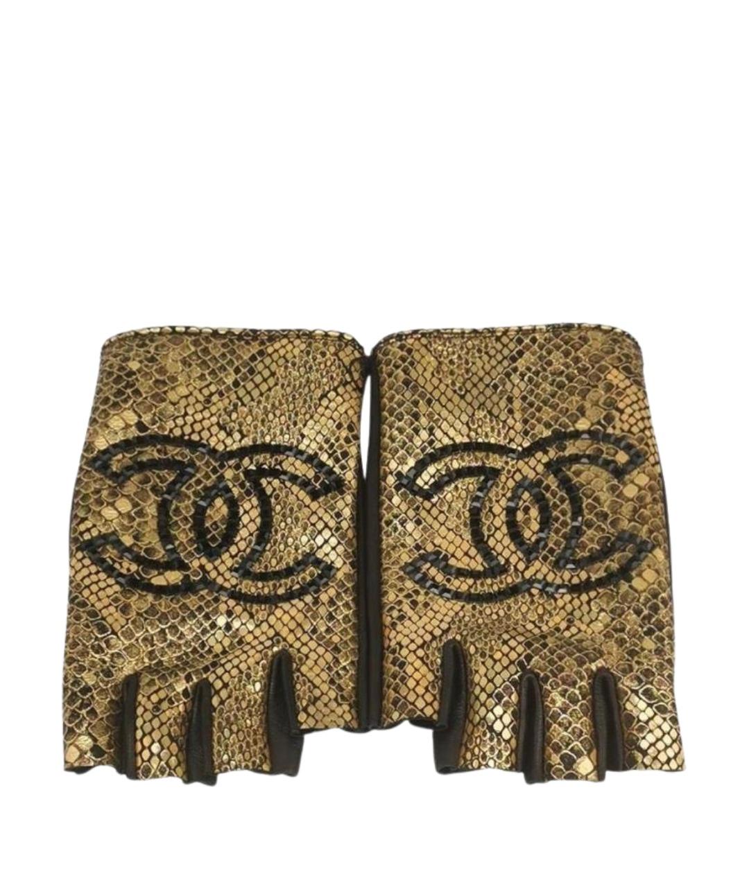 CHANEL Мульти кожаные митенки, фото 1