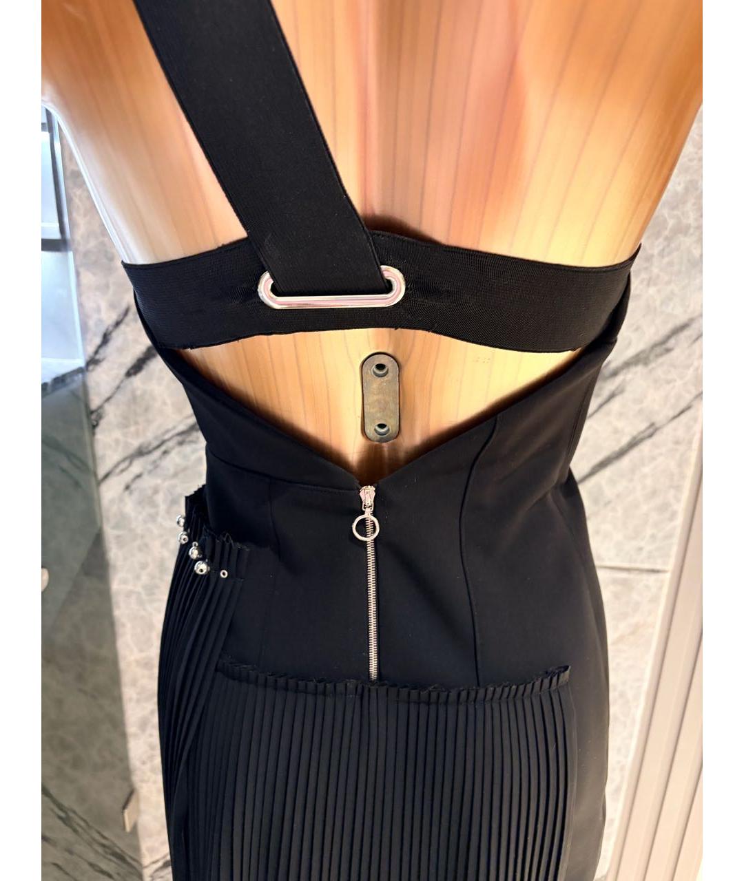 ANTHONY VACCARELLO Черное шелковое вечернее платье, фото 5