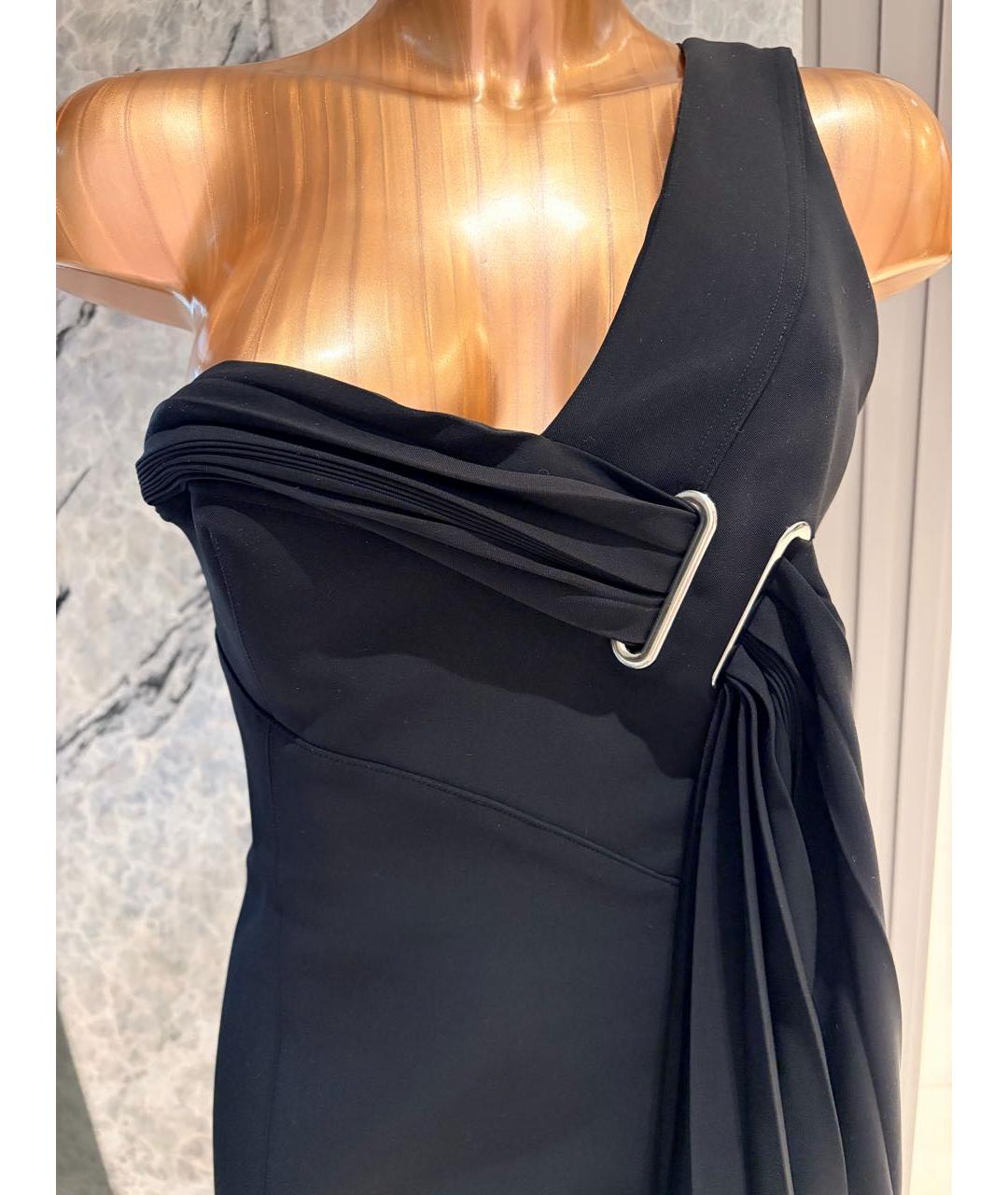 ANTHONY VACCARELLO Черное шелковое вечернее платье, фото 4