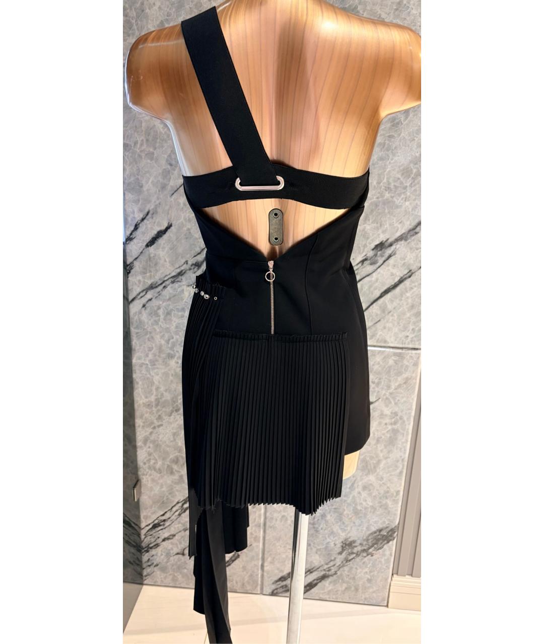 ANTHONY VACCARELLO Черное шелковое вечернее платье, фото 2