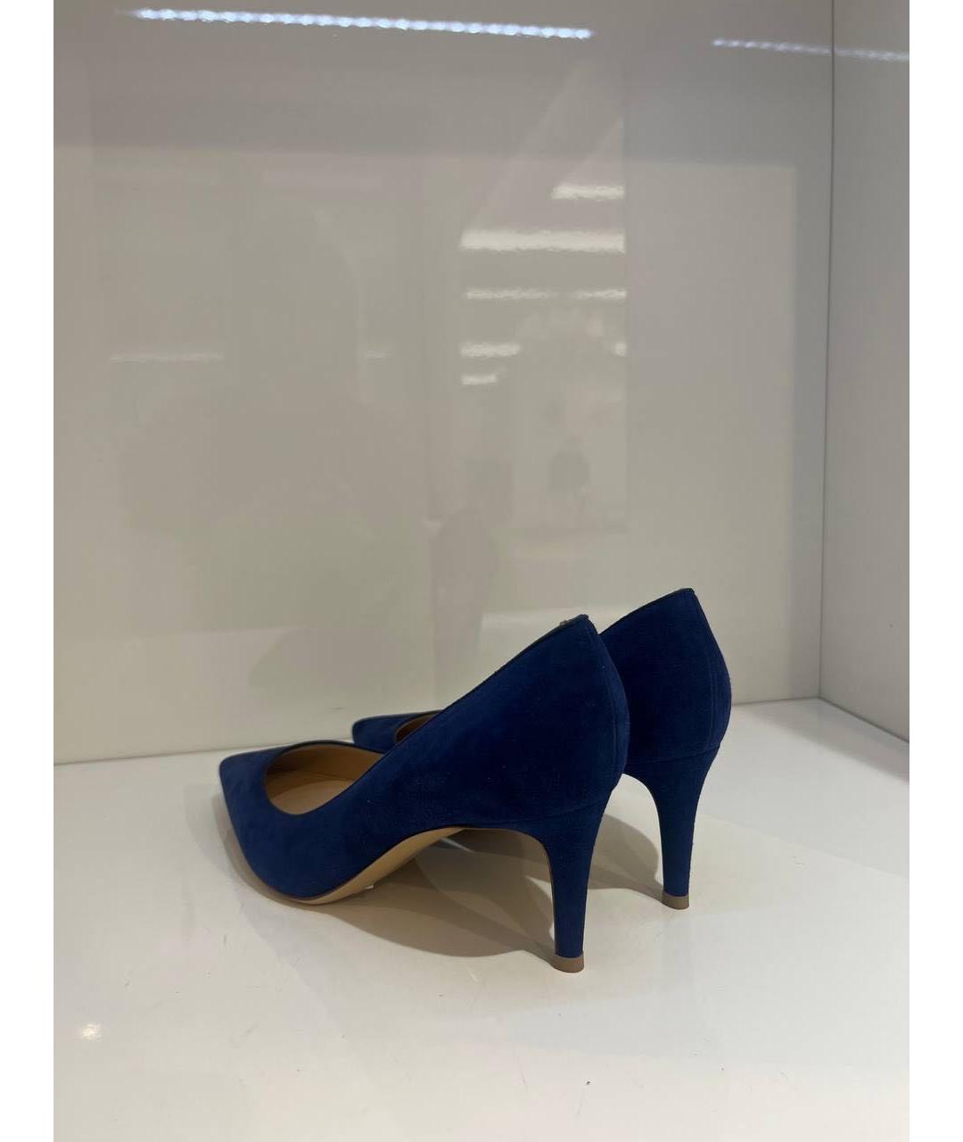 GIANVITO ROSSI Темно-синие замшевые туфли, фото 3