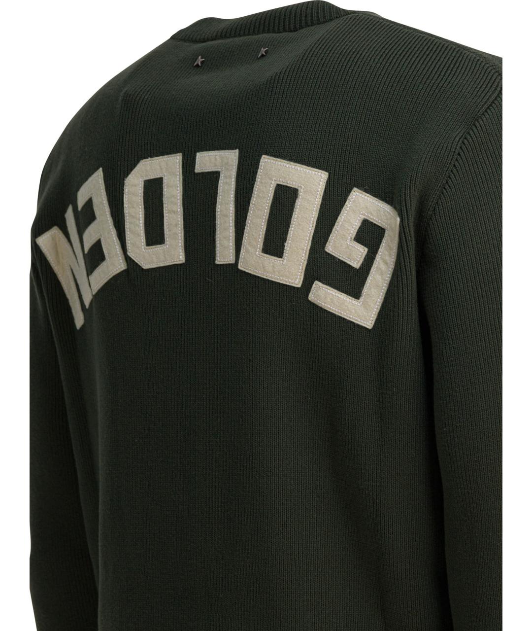 GOLDEN GOOSE DELUXE BRAND Зеленый хлопковый джемпер / свитер, фото 3