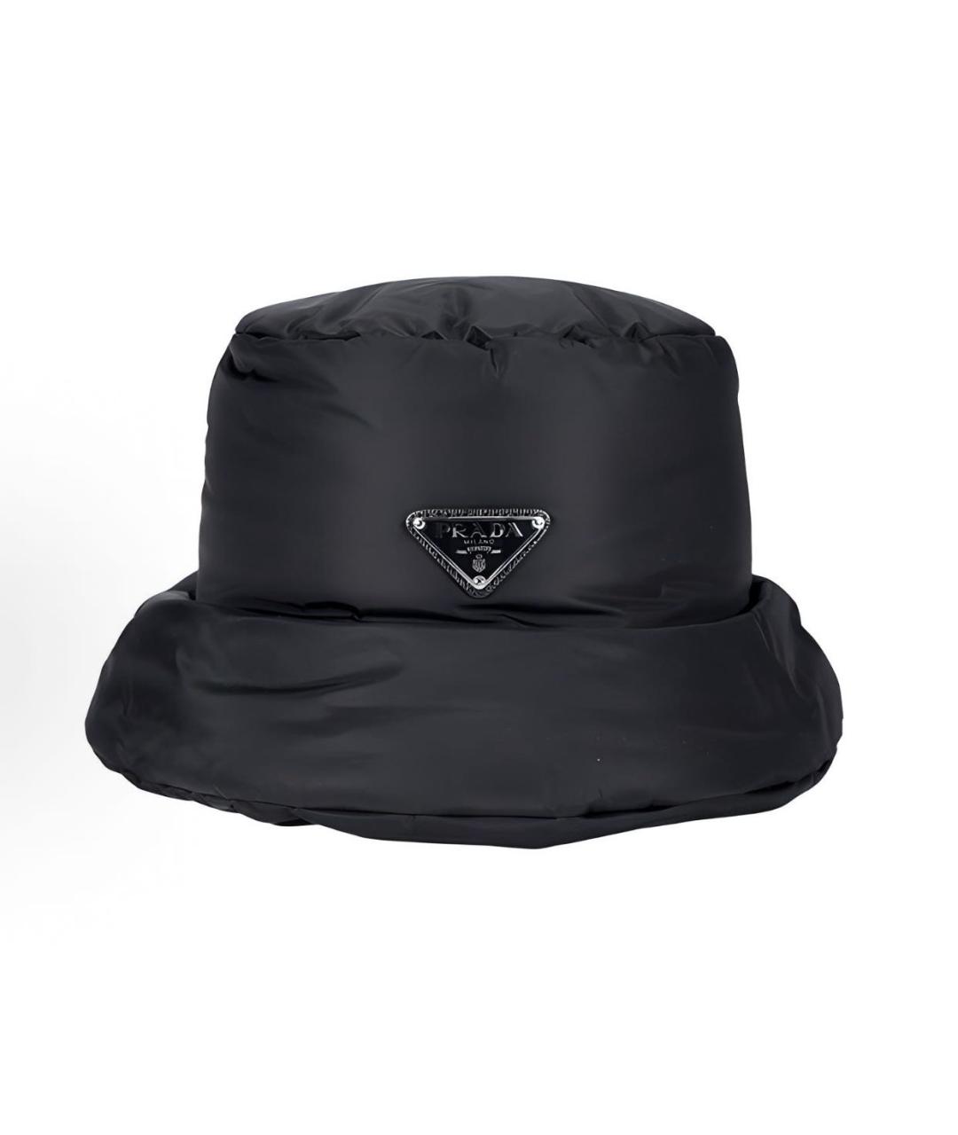 PRADA Черная синтетическая шапка, фото 5
