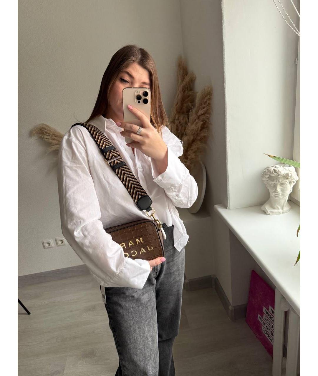 MARC JACOBS Коричневая кожаная сумка через плечо, фото 8