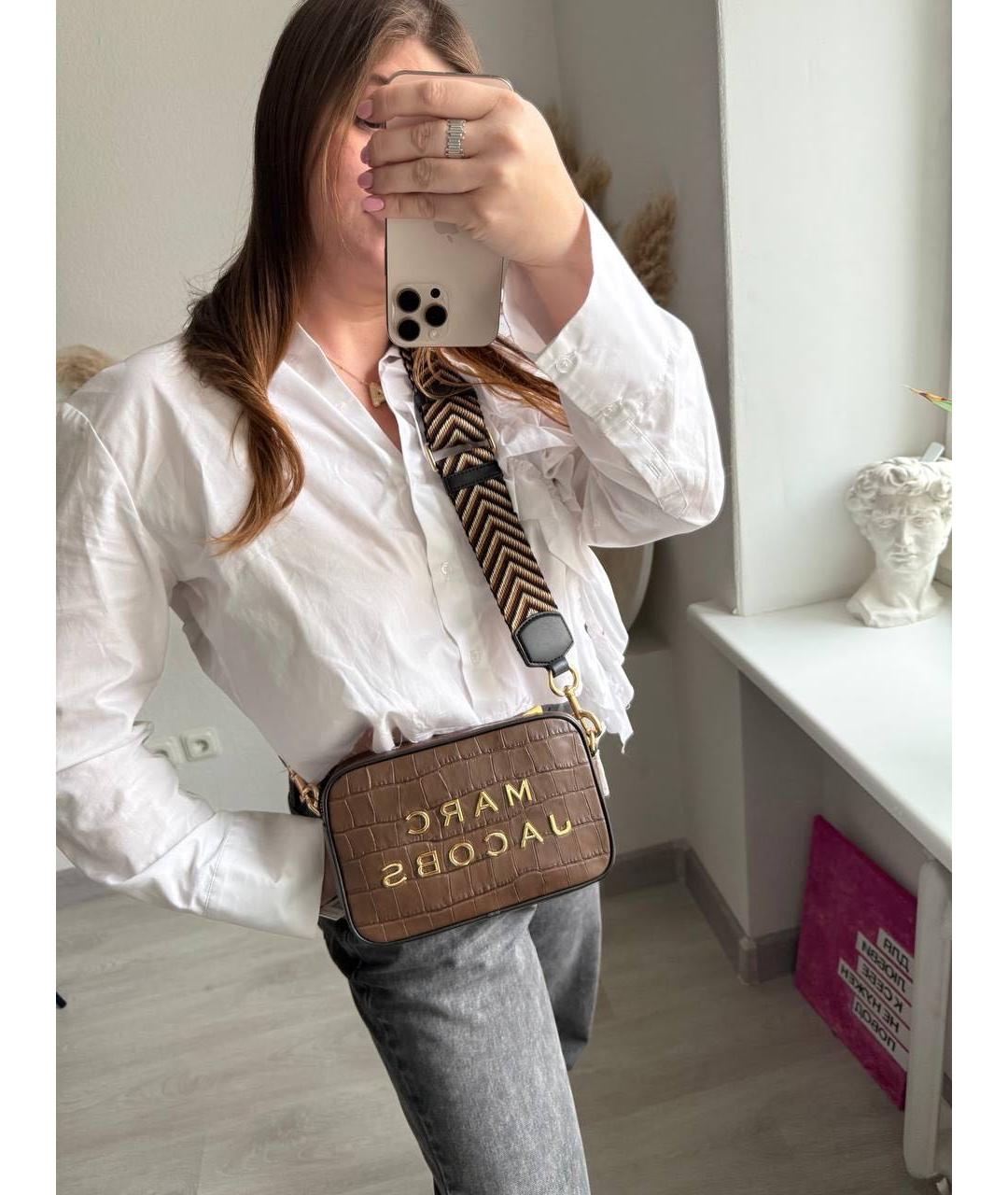 MARC JACOBS Коричневая кожаная сумка через плечо, фото 7