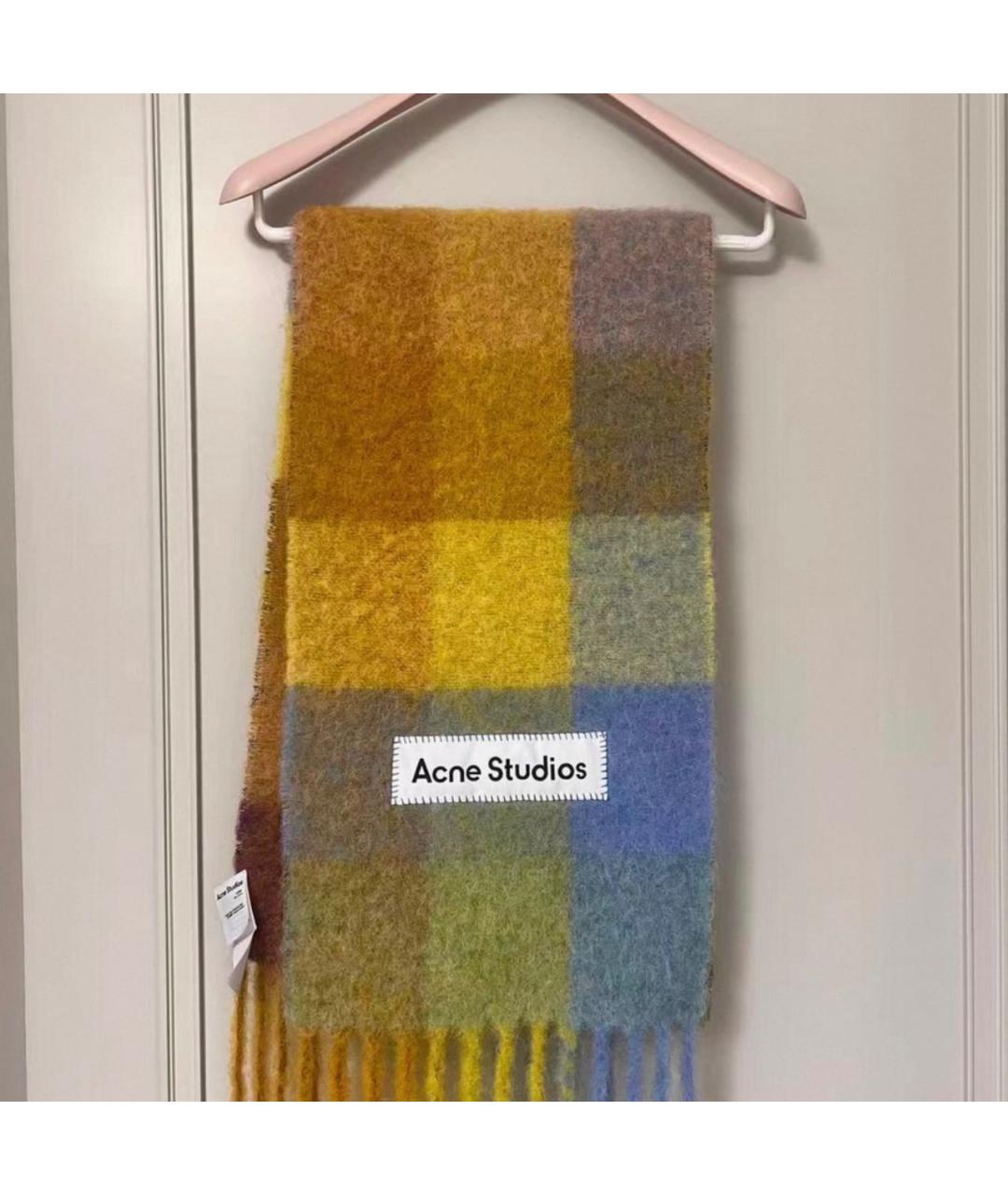ACNE STUDIOS Мульти шерстяной шарф, фото 4
