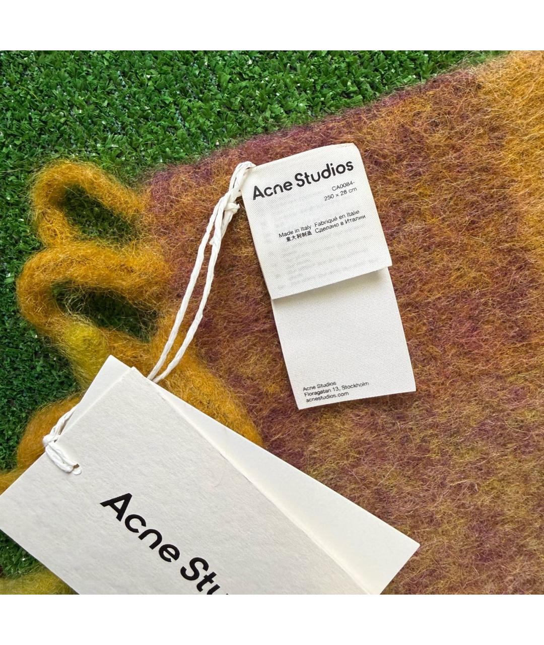 ACNE STUDIOS Мульти шерстяной шарф, фото 3