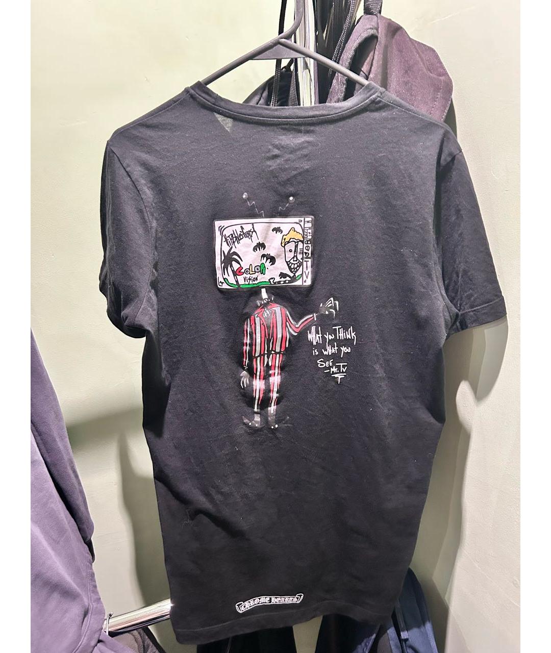 CHROME HEARTS Черная хлопковая футболка, фото 2