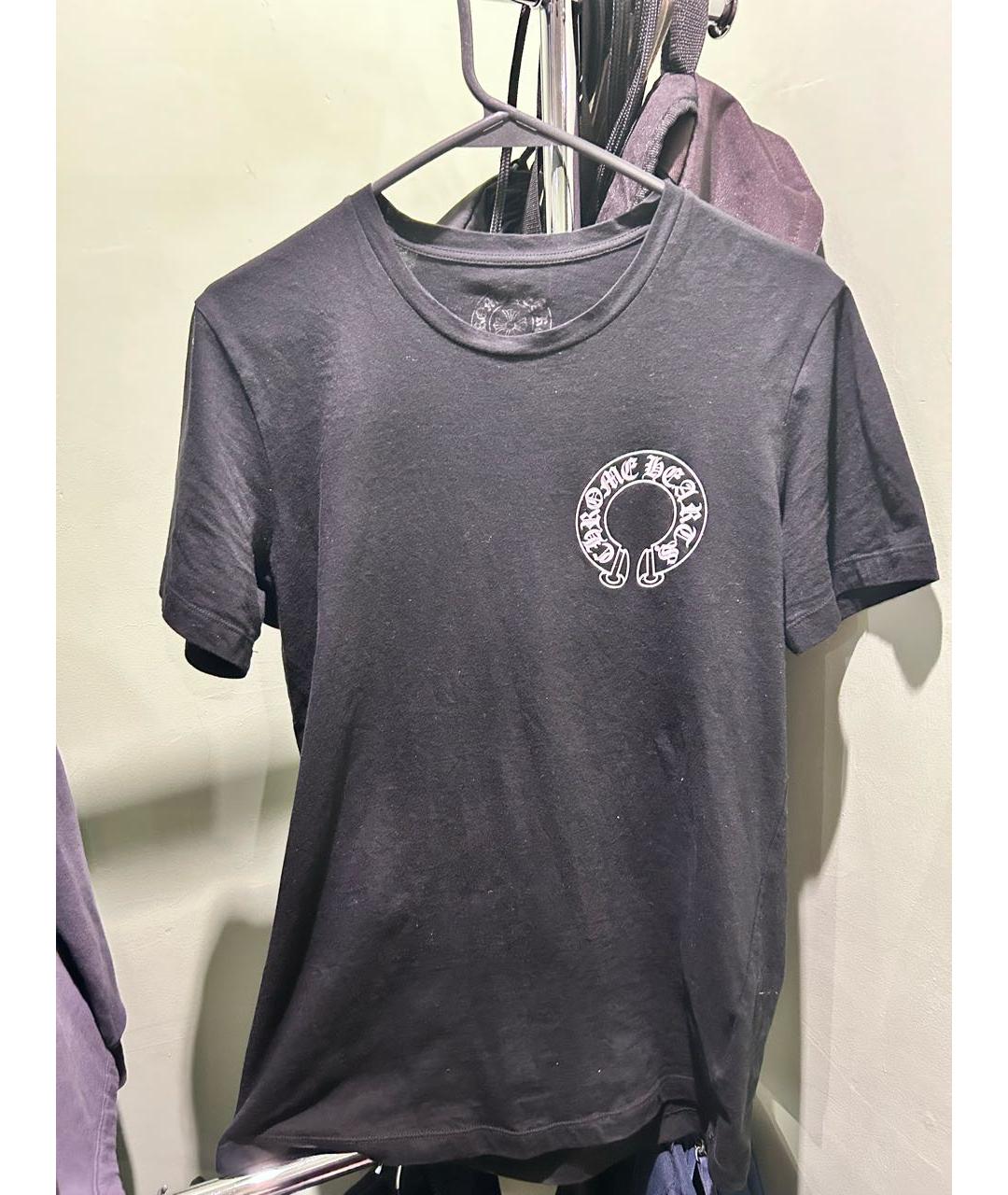 CHROME HEARTS Черная хлопковая футболка, фото 5