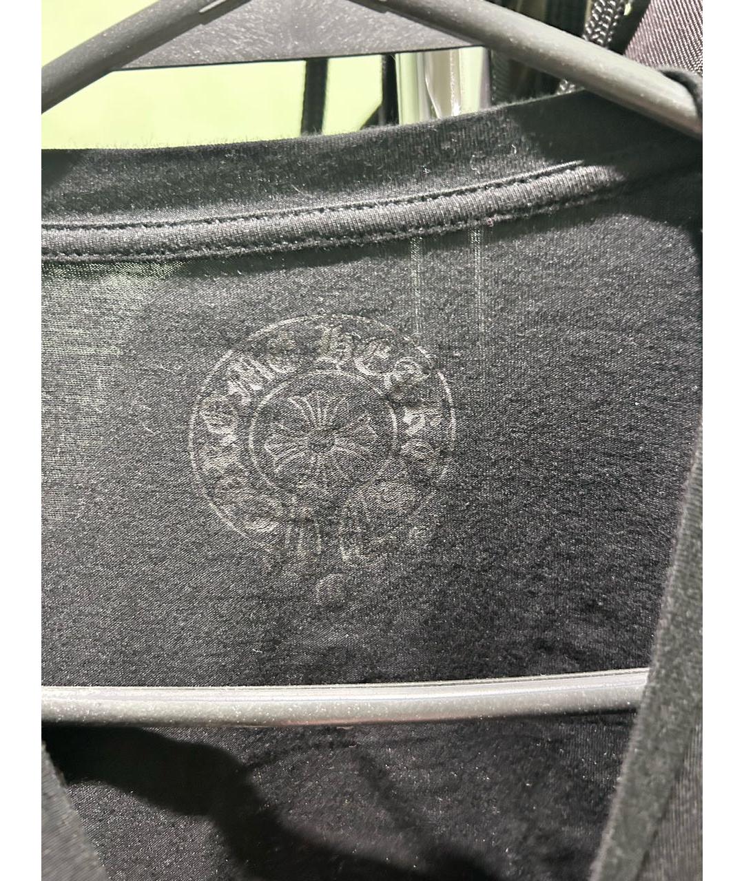 CHROME HEARTS Черная хлопковая футболка, фото 3