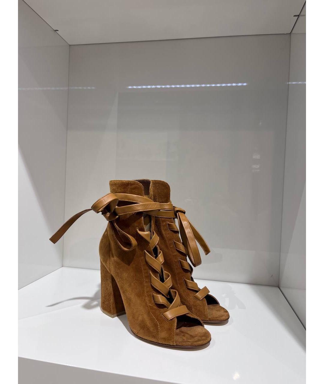 GIANVITO ROSSI Коричневые замшевые туфли, фото 4