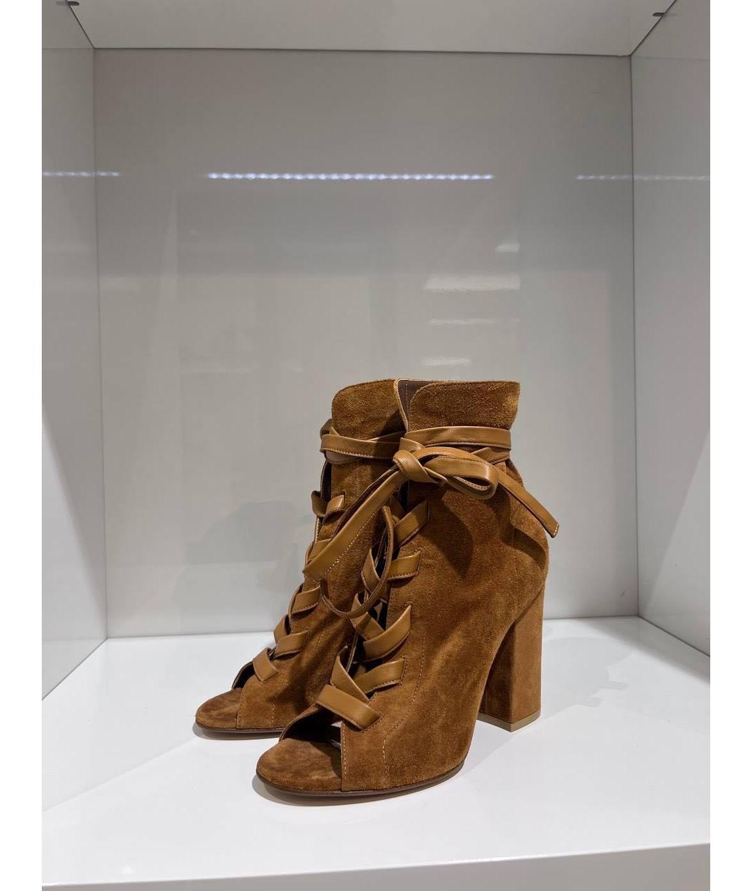 GIANVITO ROSSI Коричневые замшевые туфли, фото 2