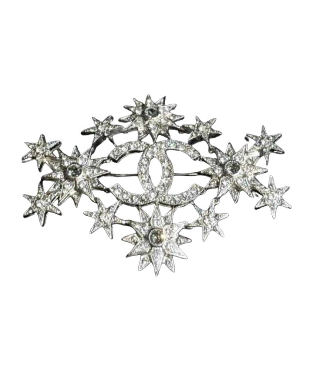 CHANEL Серебряная металлическая булавка / брошь, фото 1