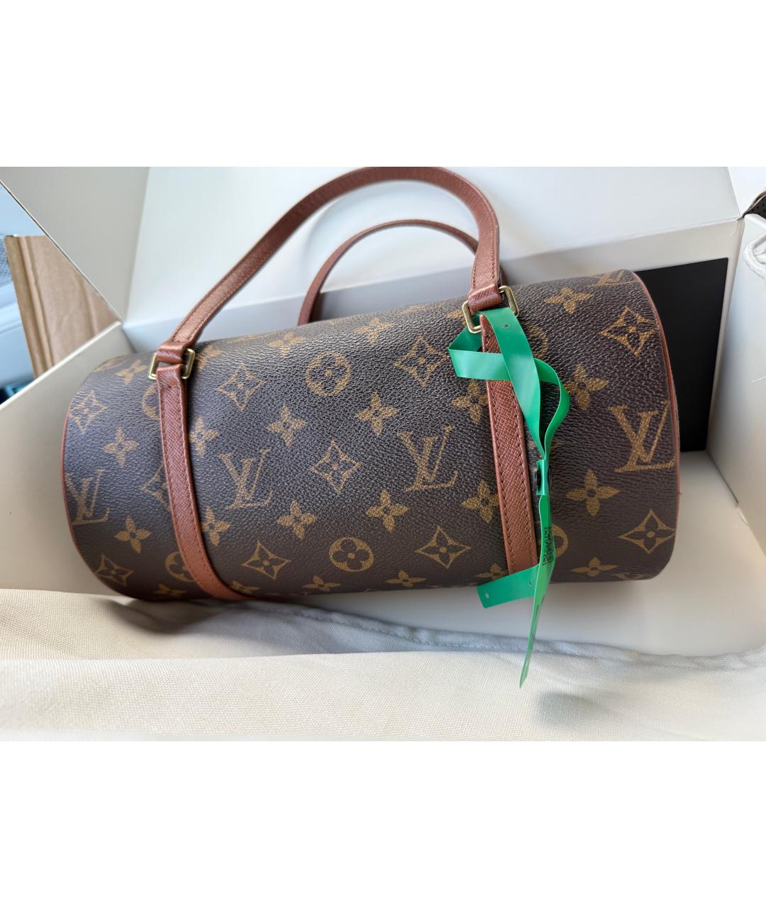 LOUIS VUITTON Коричневая сумка с короткими ручками, фото 3
