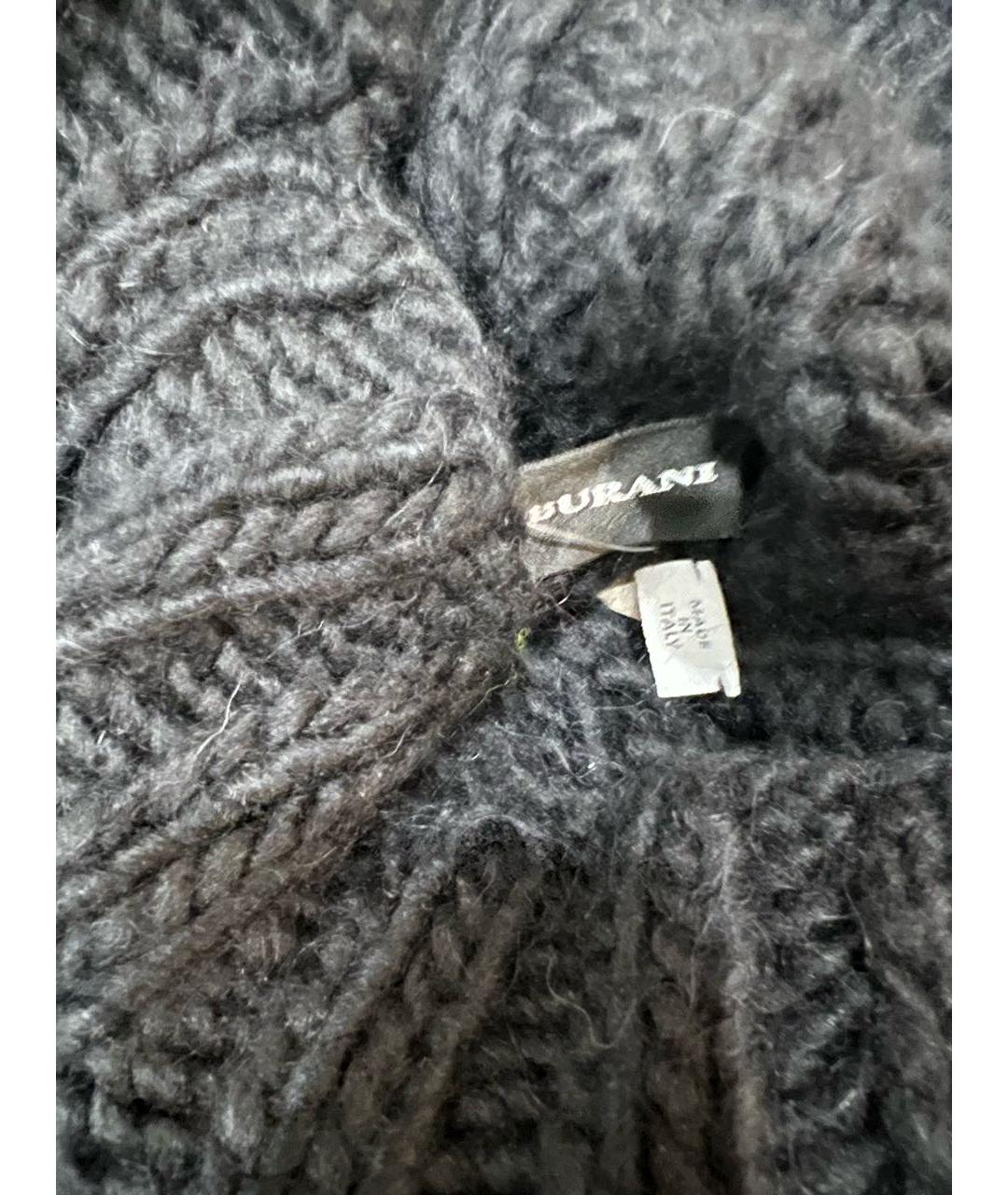 Mariella Burani Черный шерстяной джемпер / свитер, фото 3