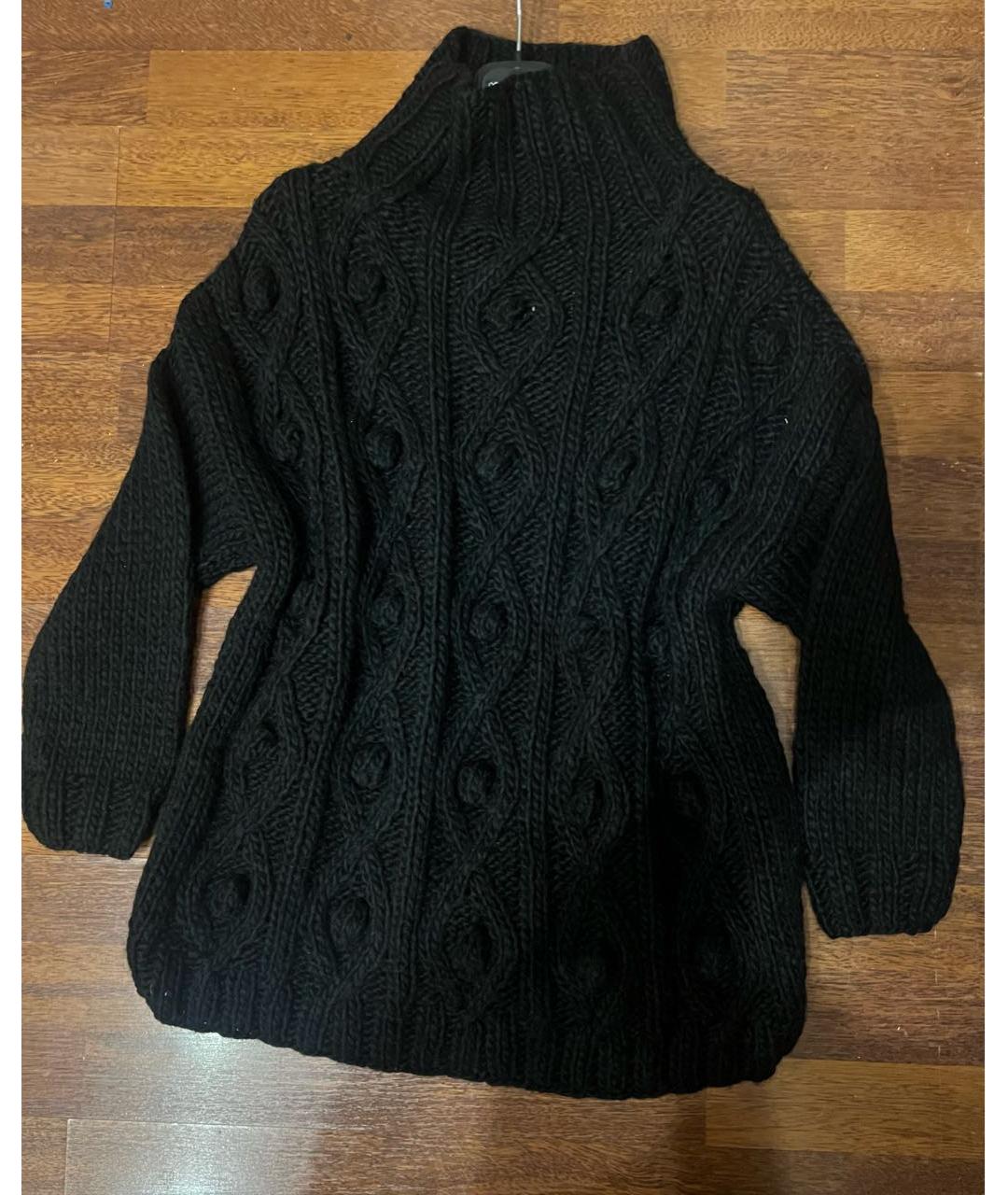 Mariella Burani Черный шерстяной джемпер / свитер, фото 5