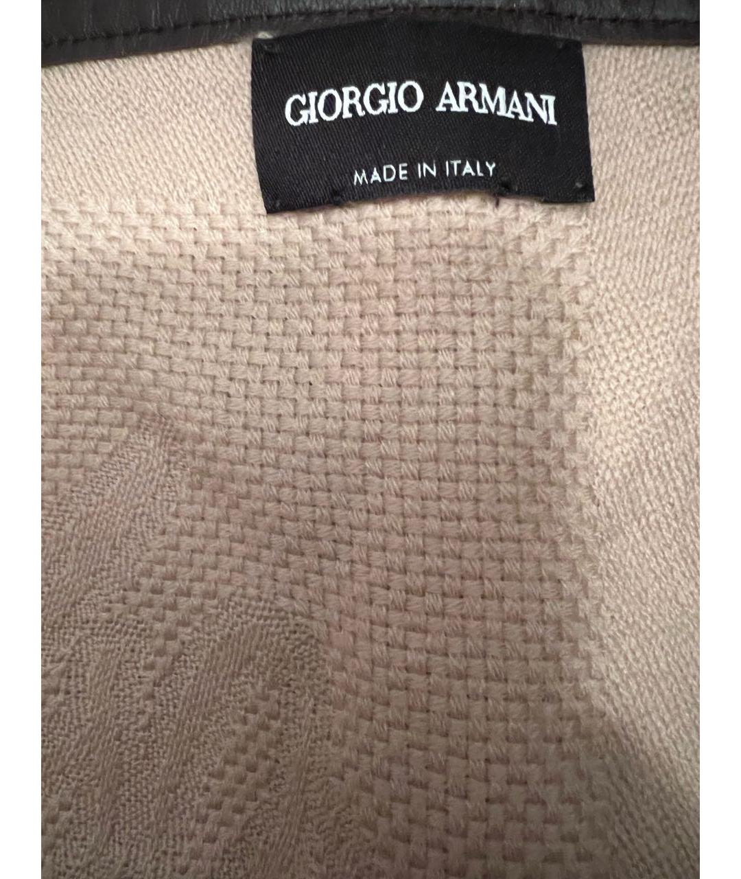 GIORGIO ARMANI Бежевый шерстяной шарф, фото 4