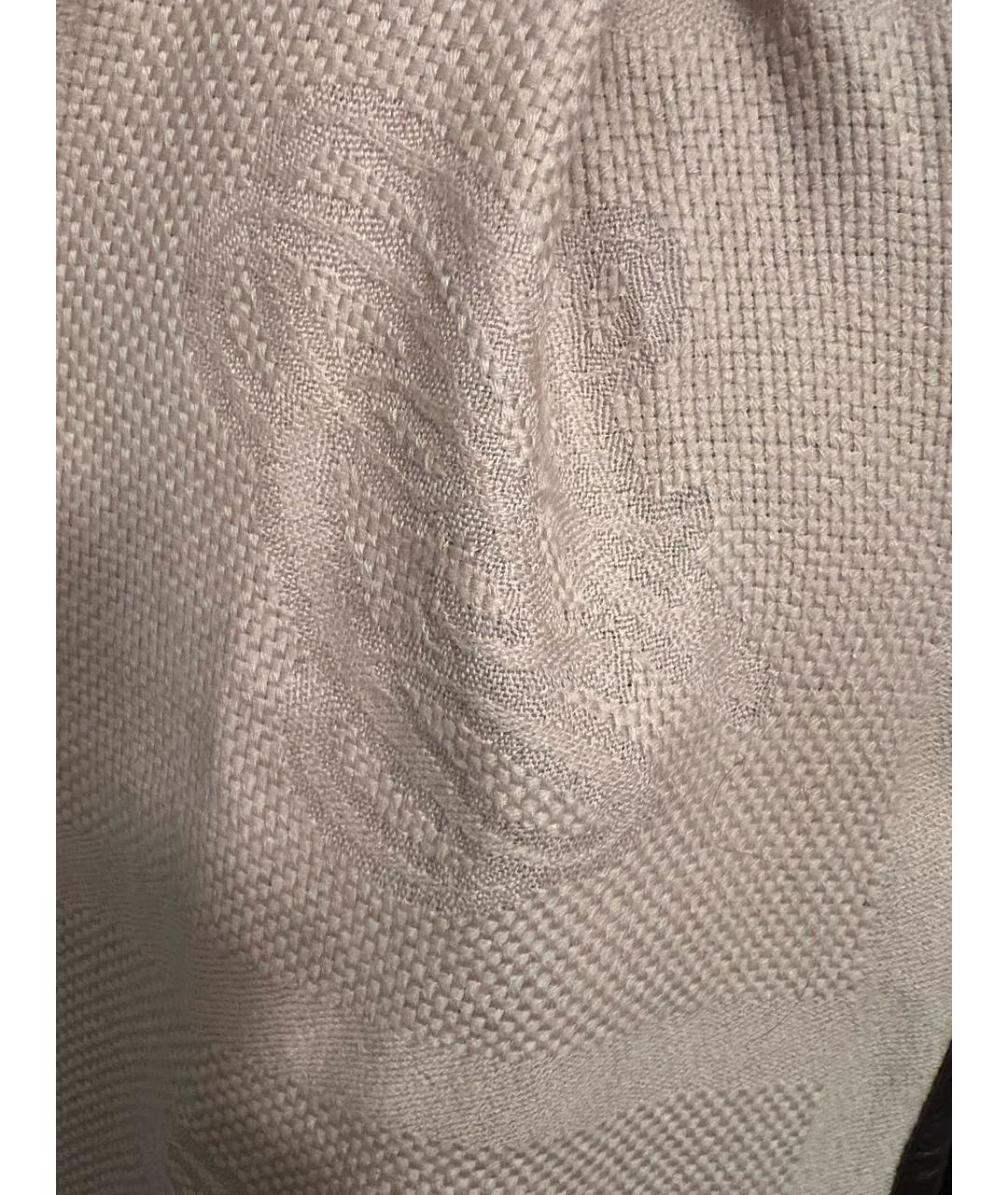 GIORGIO ARMANI Бежевый шерстяной шарф, фото 3