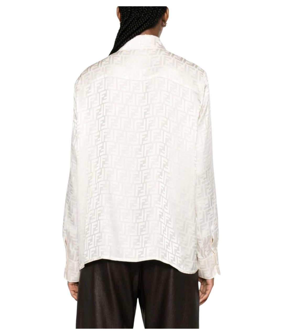 FENDI Белая шелковая рубашка, фото 2